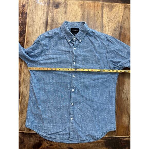 Bonobos Men's Blue Standard Fit Long Sleeves Button Down Shirt Size Large - Picture 3 of 5